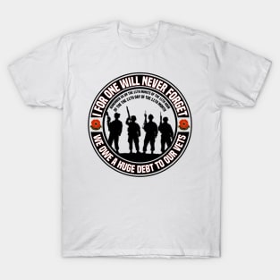 Remembering Our Veterans On Remembrance Day T-Shirt